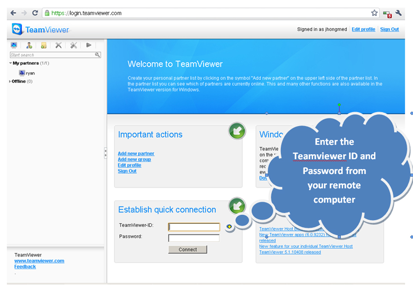 Teamviewer 6: How to Connect to your Remote Desktop using a Browser ...